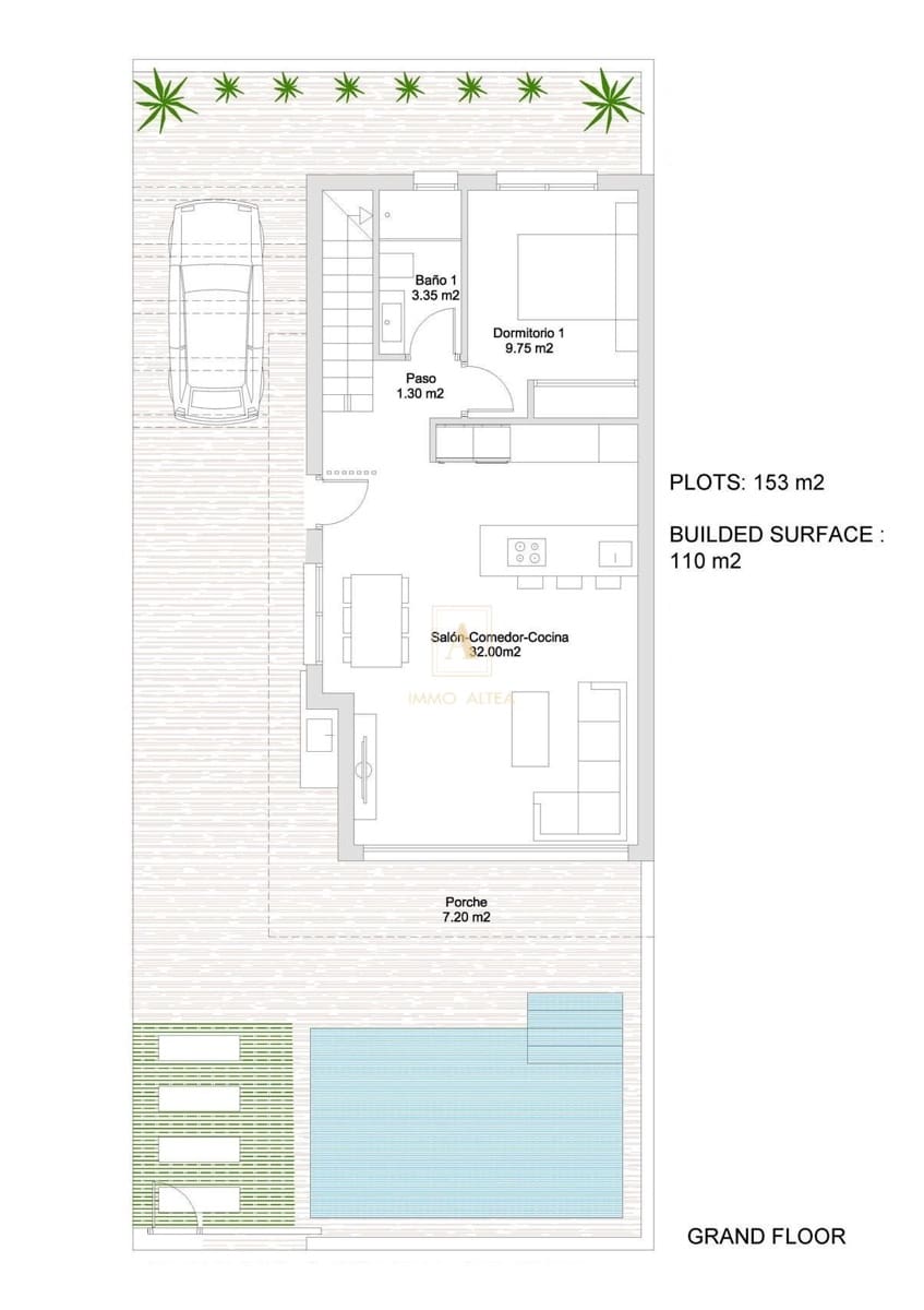 3 makuuhuone Huvila myytävänä paikassa San Javier mukana uima-altaan - 385 000 € (Ref: 9567193)