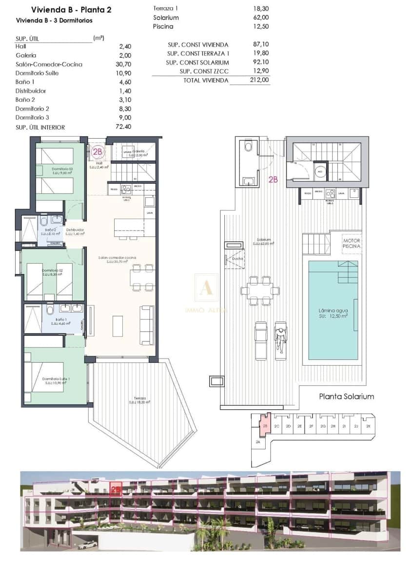 3 bedroom Penthouse for sale in Benijofar with pool - € 466,000 (Ref: 9567217)
