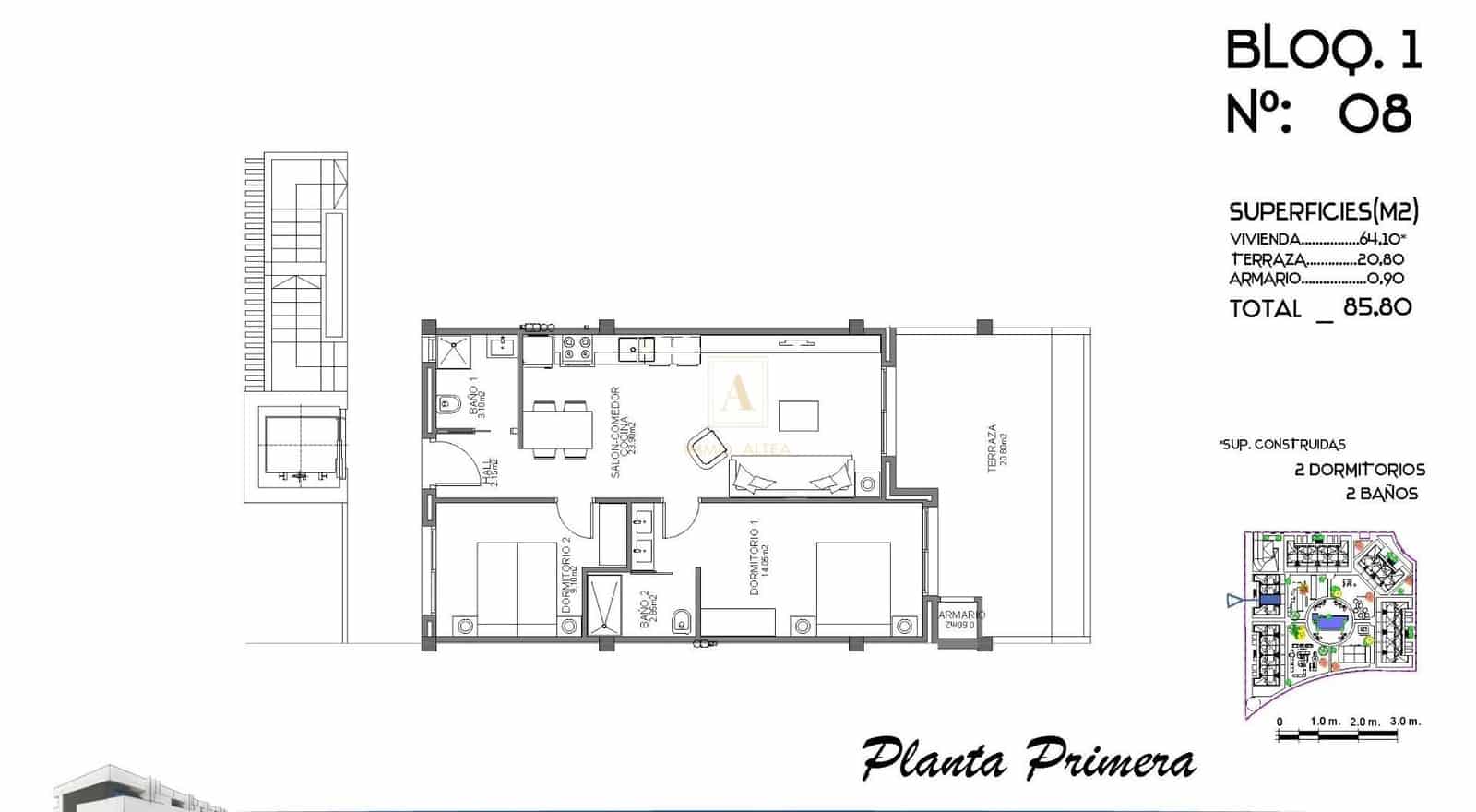 2 soveværelse Lejlighed til salg i Guardamar del Segura med swimmingpool - € 222.000 (Ref: 9567228)