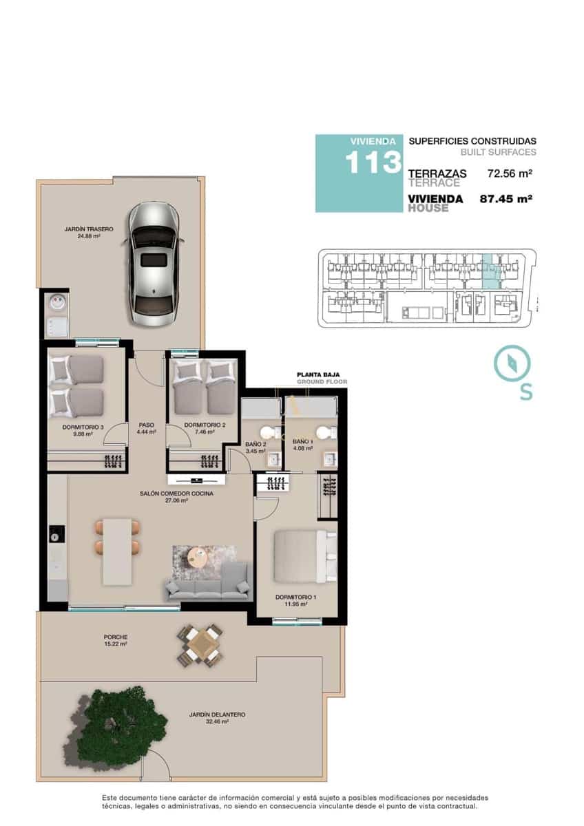 3 sypialnia Willa na sprzedaż w Pilar de la Horadada z basenem - 380 000 € (Ref: 9567242)