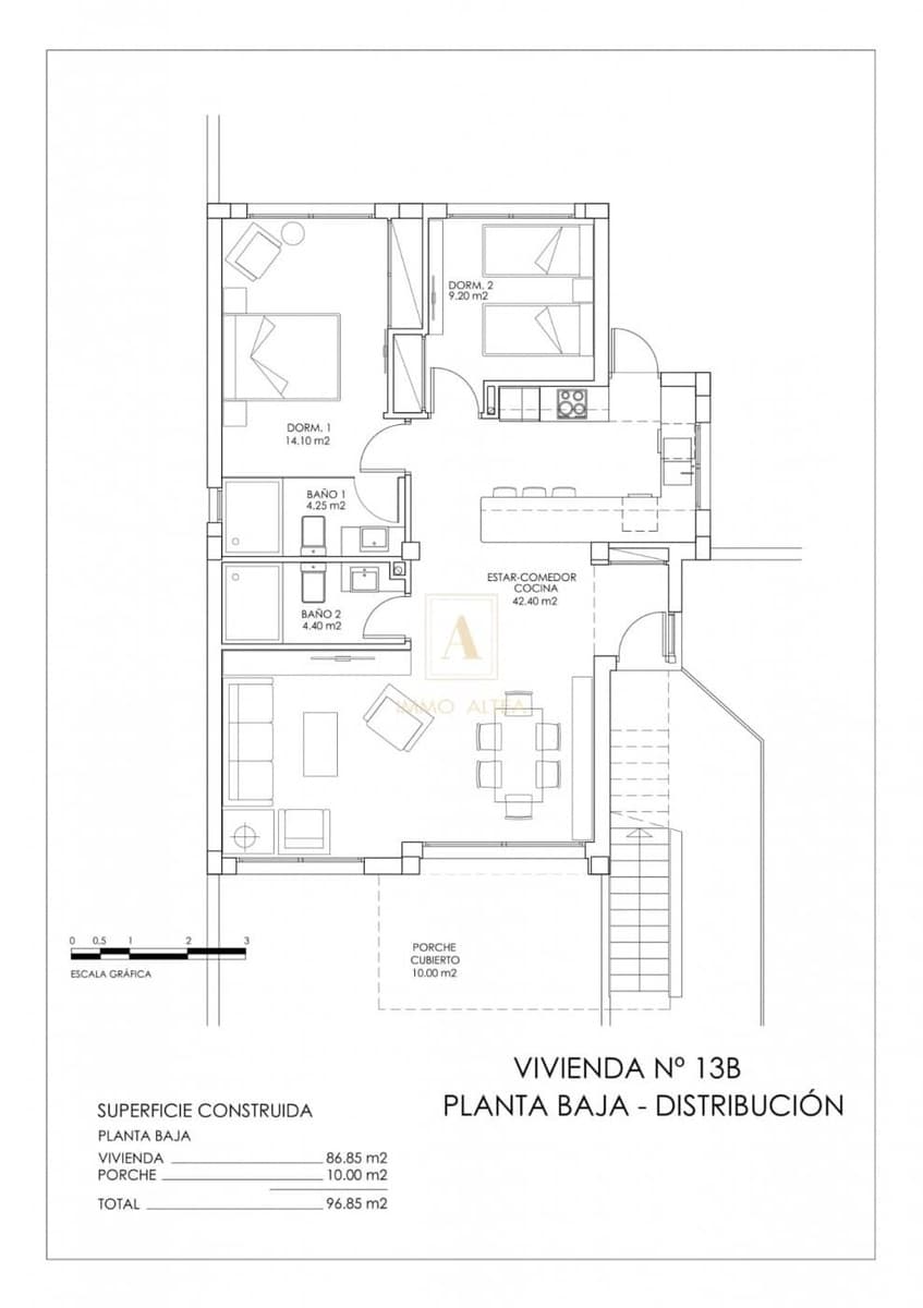2 chambre Villa/Maison à vendre à San Miguel de Salinas avec piscine - 375 000 € (Ref: 9567259)