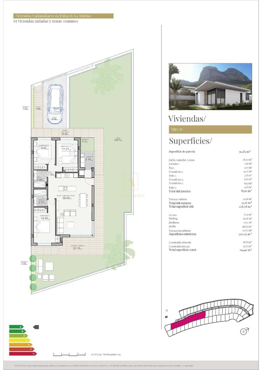 3 makuuhuone Huvila myytävänä paikassa Polop - 503 000 € (Ref: 9567340)