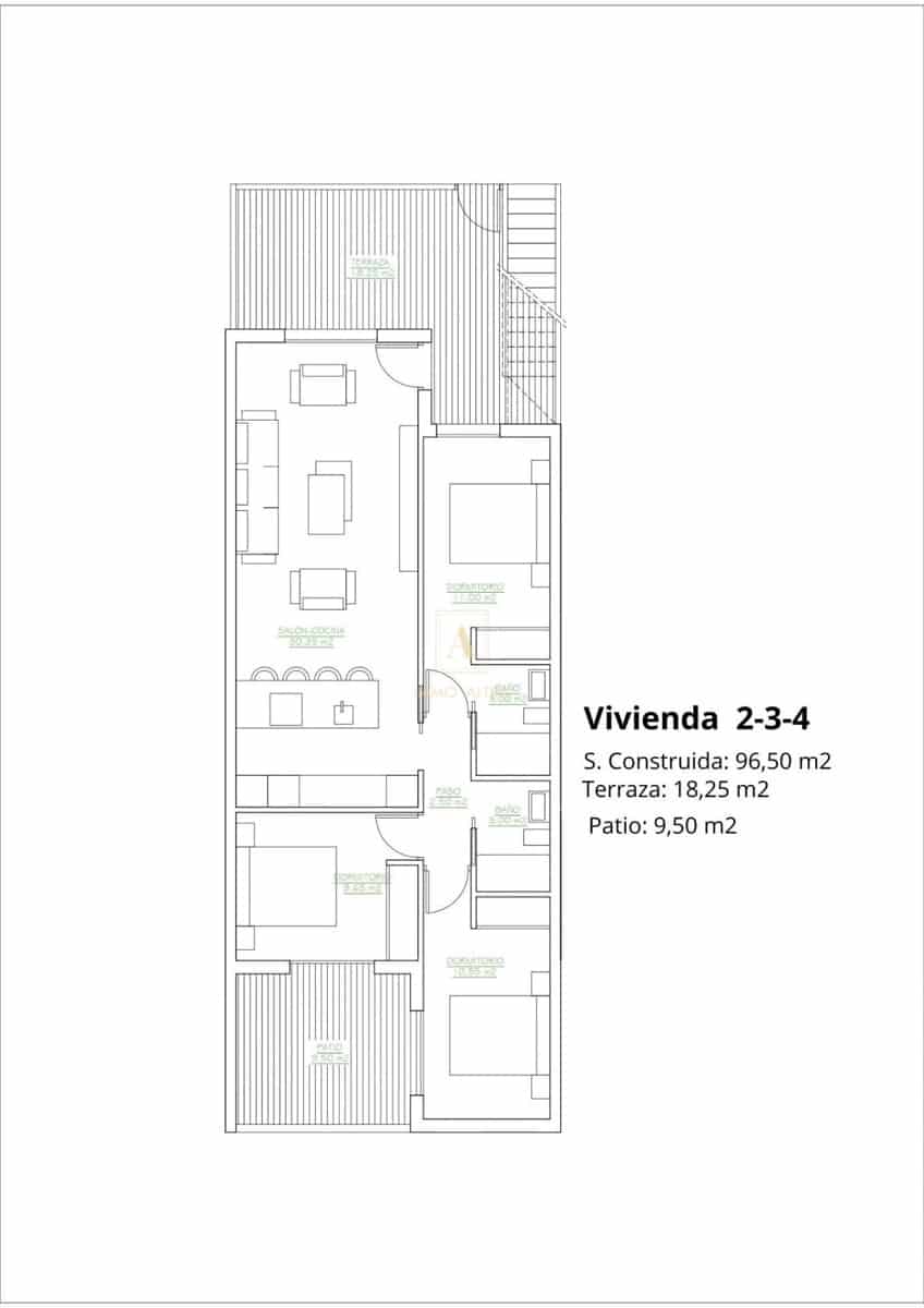 3 bedroom Villa for sale in San Pedro del Pinatar with pool - € 269,900 (Ref: 9567492)