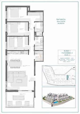 3 slaapkamer Appartement te koop in Vera met zwembad - € 255.000 (Ref: 9567524)