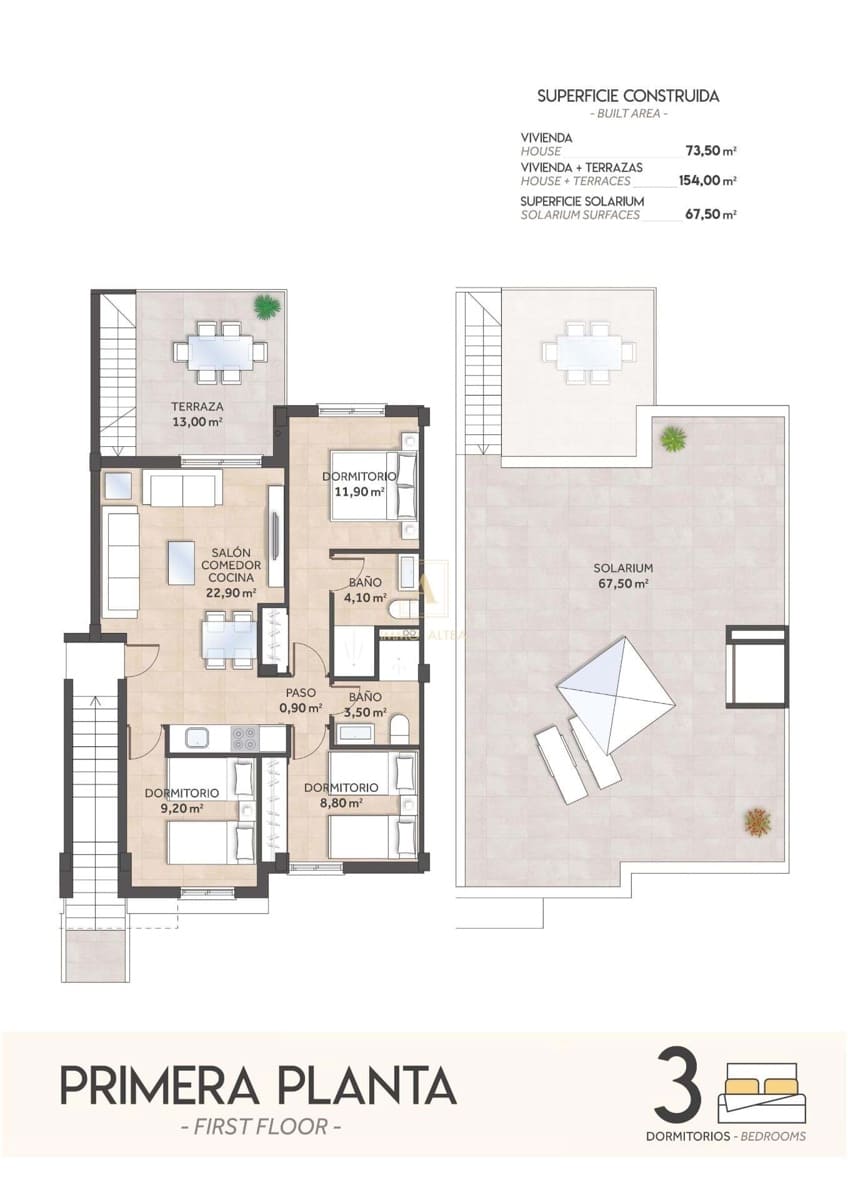 3 chambre Villa/Maison à vendre à San Miguel de Salinas avec piscine - 281 600 € (Ref: 9567625)