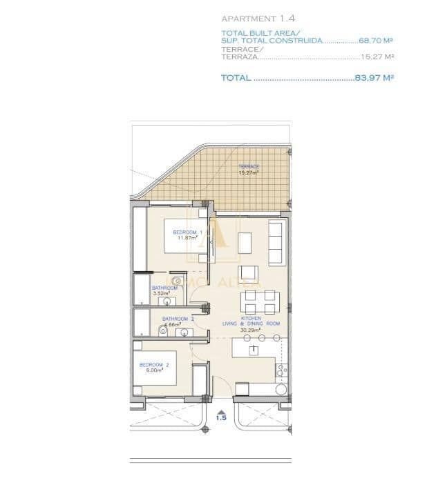 2 quarto Apartamento para venda em Los Alcazares com piscina - 292 000 € (Ref: 9567645)