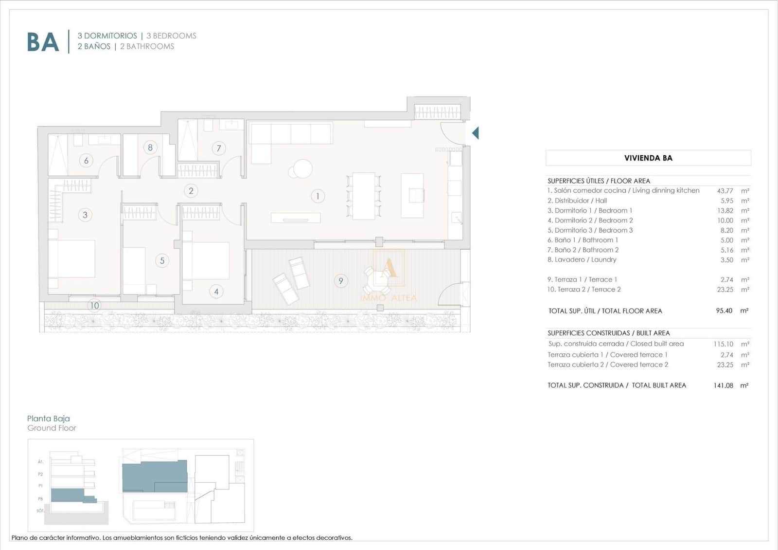 3 slaapkamer Appartement te koop in Benijofar met zwembad - € 350.000 (Ref: 9567807)