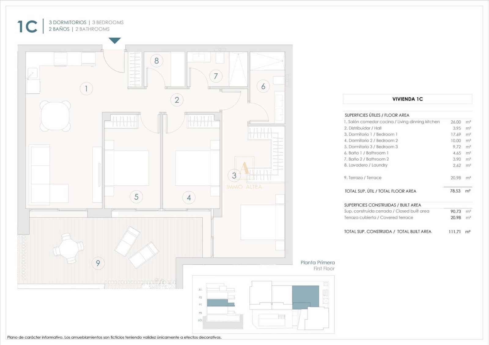 3 sovrum Lägenhet till salu i Benijofar med pool - 294 000 € (Ref: 9567812)