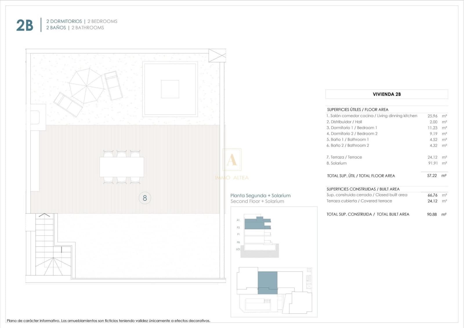 2 slaapkamer Penthouse te koop in Benijofar met zwembad - € 410.000 (Ref: 9567813)