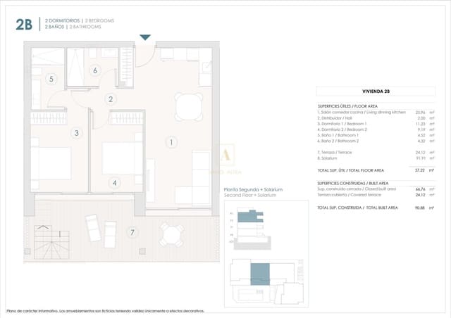 2 chambre Penthouse à vendre à Benijófar avec piscine - 410 000 € (Ref: 9567813)