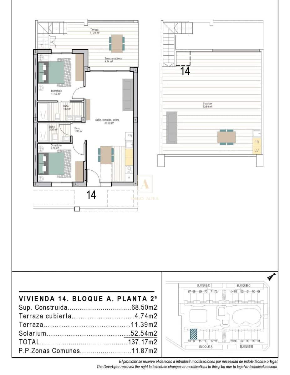 2 chambre Penthouse à vendre à San Cayetano avec piscine - 277 900 € (Ref: 9590670)