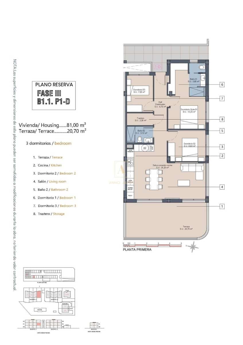 3 quarto Apartamento para venda em Los Alcazares com piscina - 319 900 € (Ref: 9594604)
