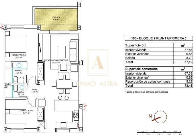 2 bedroom Apartment for sale in Vera with pool - € 225,000 (Ref: 9618901)
