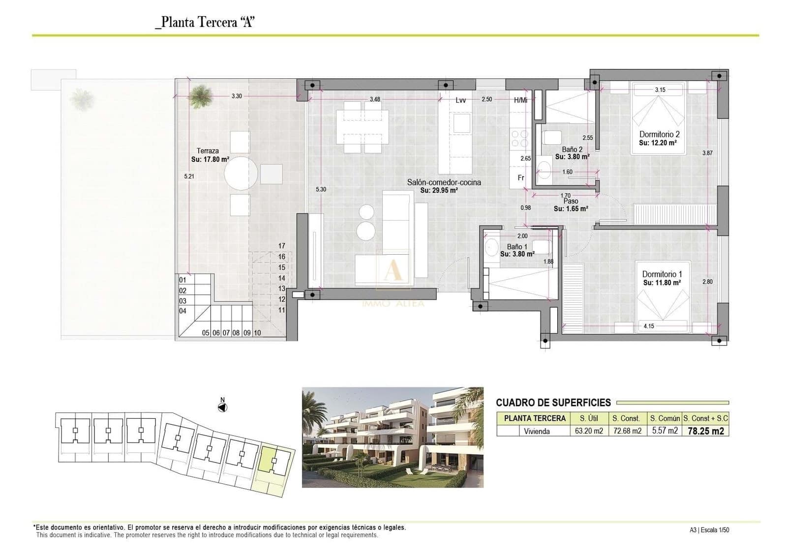 2 soverom Penthouse til salgs i Alhama de Murcia med svømmebasseng - € 269 850 (Ref: 9651211)