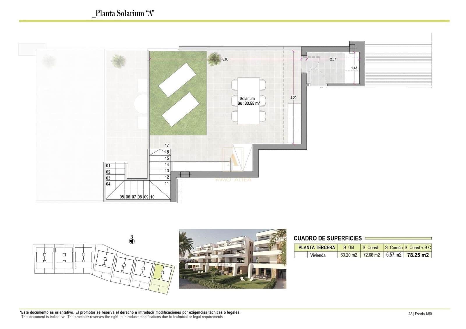2 soverom Penthouse til salgs i Alhama de Murcia med svømmebasseng - € 269 850 (Ref: 9651211)