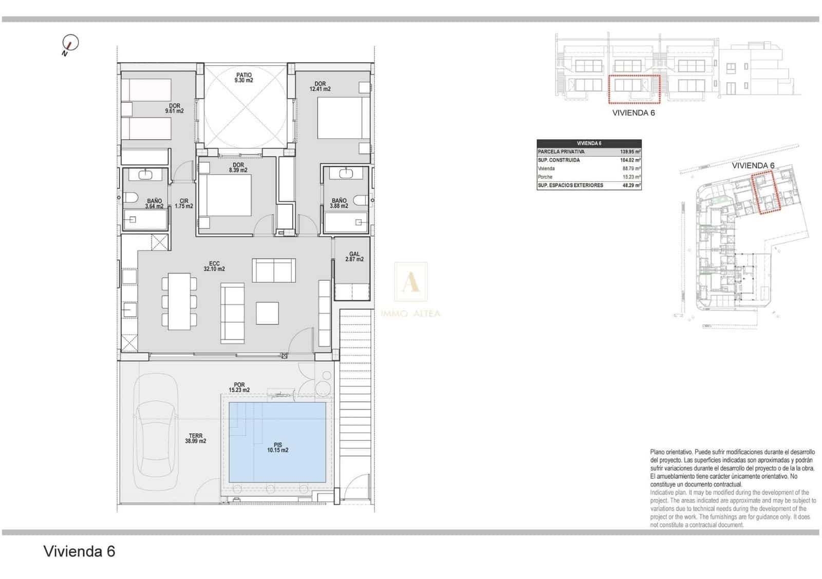 3 bedroom Villa for sale in Pilar de la Horadada with pool - € 264,900 (Ref: 9658283)