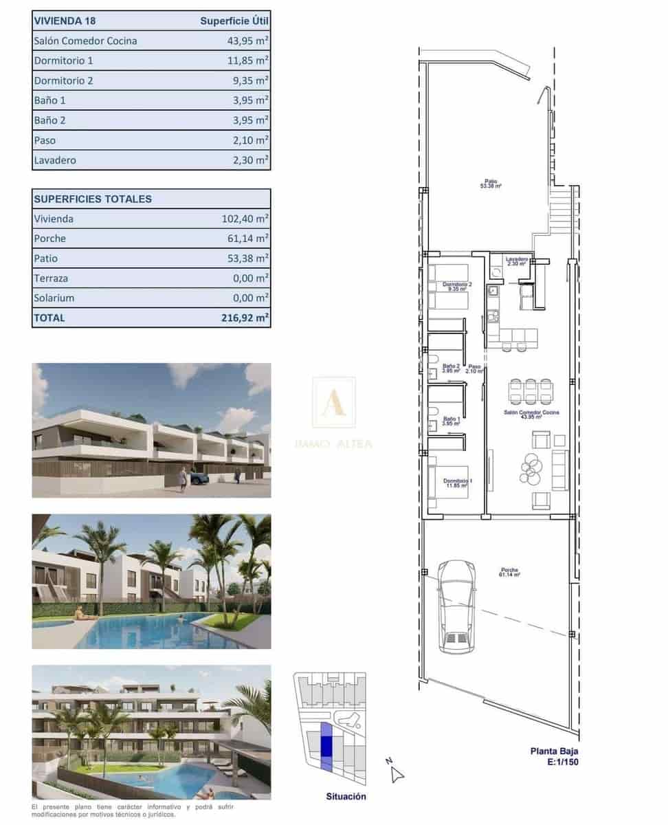 2 soverom Villa til salgs i Pilar de la Horadada med svømmebasseng - € 395 000 (Ref: 9663378)