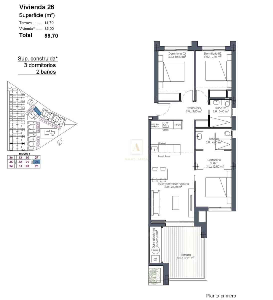 3 sypialnia Apartament na sprzedaż w Los Alcazares z basenem - 339 000 € (Ref: 9665881)