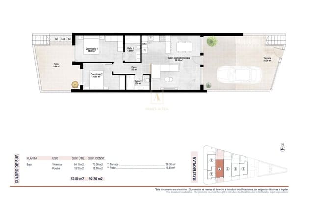 2 slaapkamer Villa te koop in Lo Pagan, San Pedro del Pinatar met zwembad - € 239.900 (Ref: 9758510)