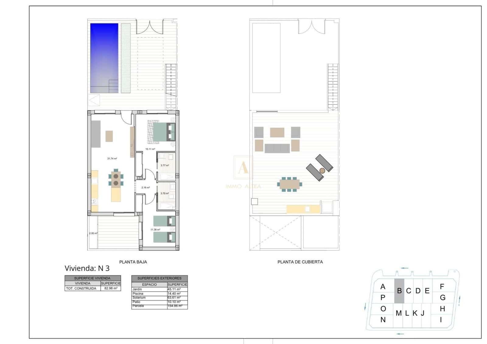 2 camera da letto Casa in vendita in Torre-Pacheco con piscina - 259.900 € (Rif: 9783592)
