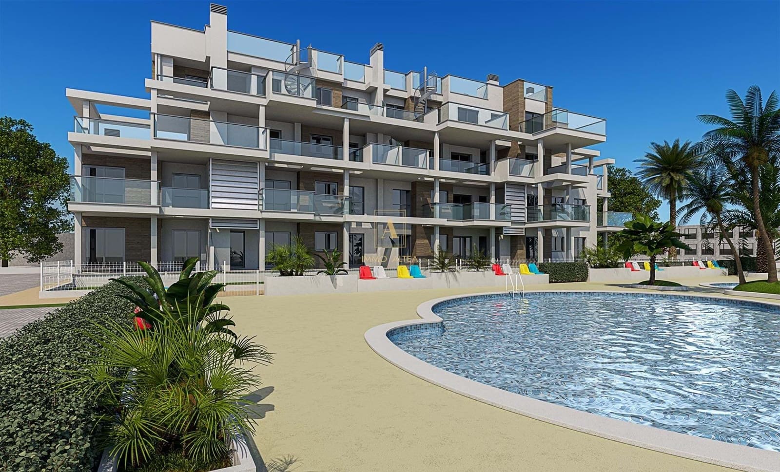3 makuuhuone Huoneisto myytävänä paikassa Denia mukana uima-altaan - 325 000 € (Ref: 9818804)