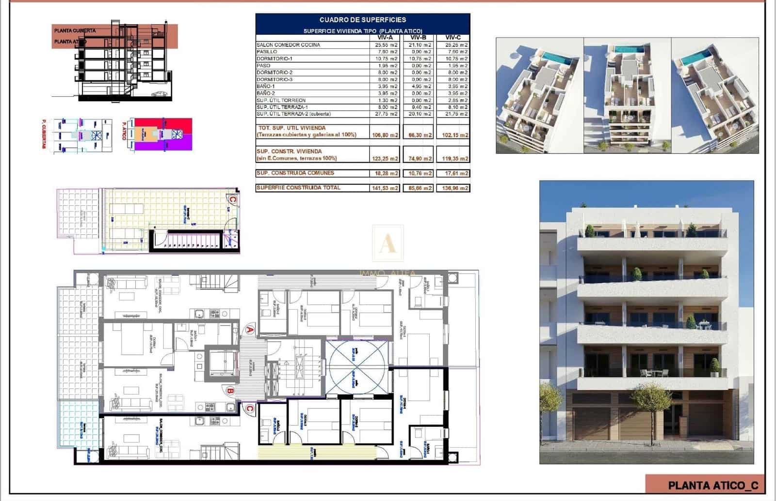 3 quarto Penthouse para venda em Torrevieja com piscina - 359 000 € (Ref: 9818814)
