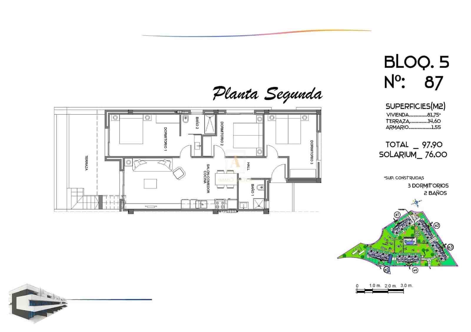 3 sypialnia Penthouse na sprzedaż w Guardamar del Segura z basenem - 251 000 € (Ref: 9818819)