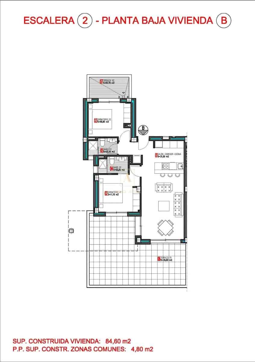 2 quarto Apartamento para venda em Torrevieja com piscina - 274 900 € (Ref: 9818832)