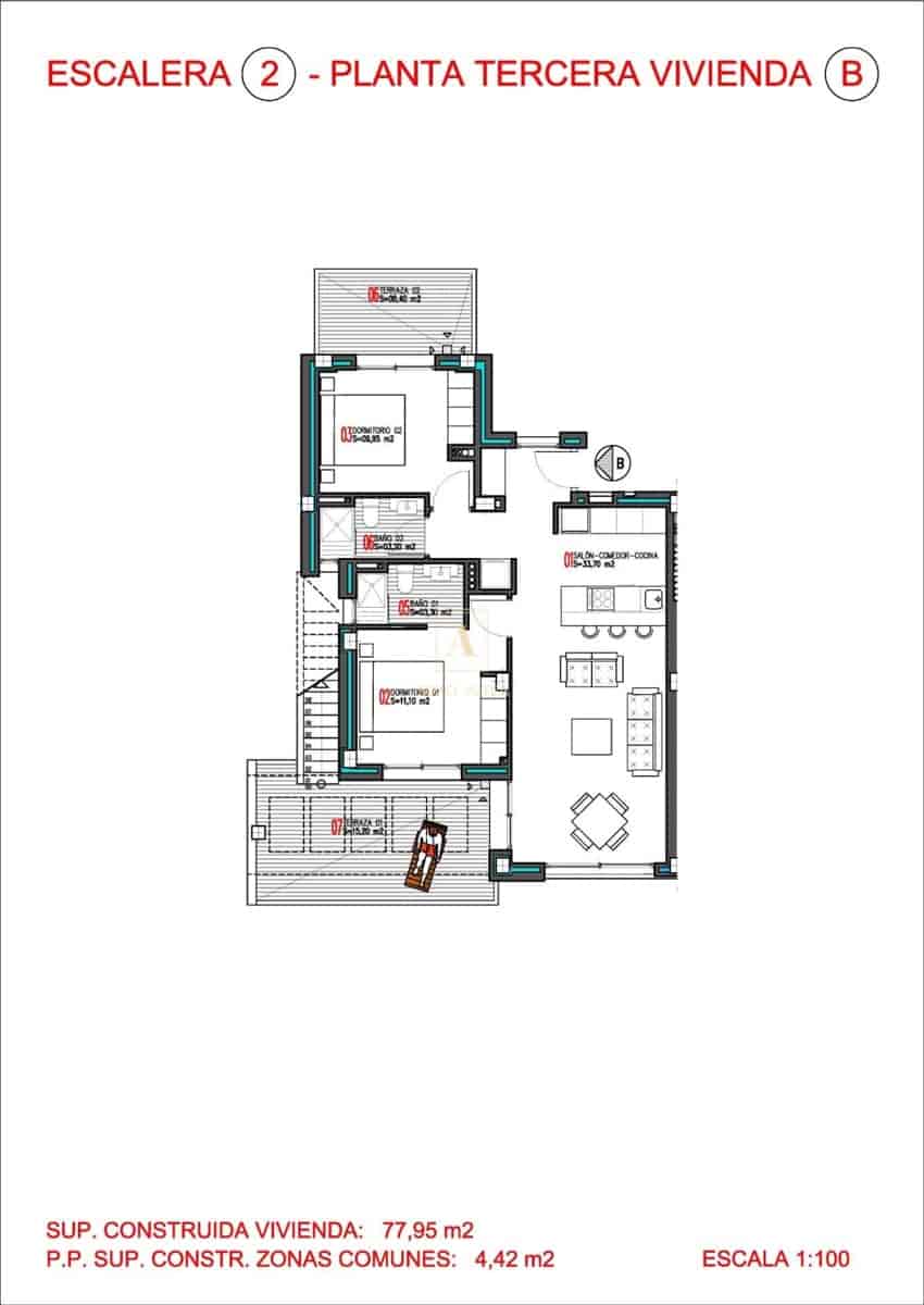 2 quarto Penthouse para venda em Torrevieja com piscina - 399 000 € (Ref: 9818833)