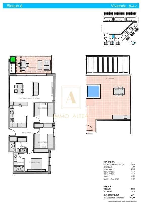 3 sypialnia Penthouse na sprzedaż w Guardamar del Segura z basenem - 344 900 € (Ref: 9833209)