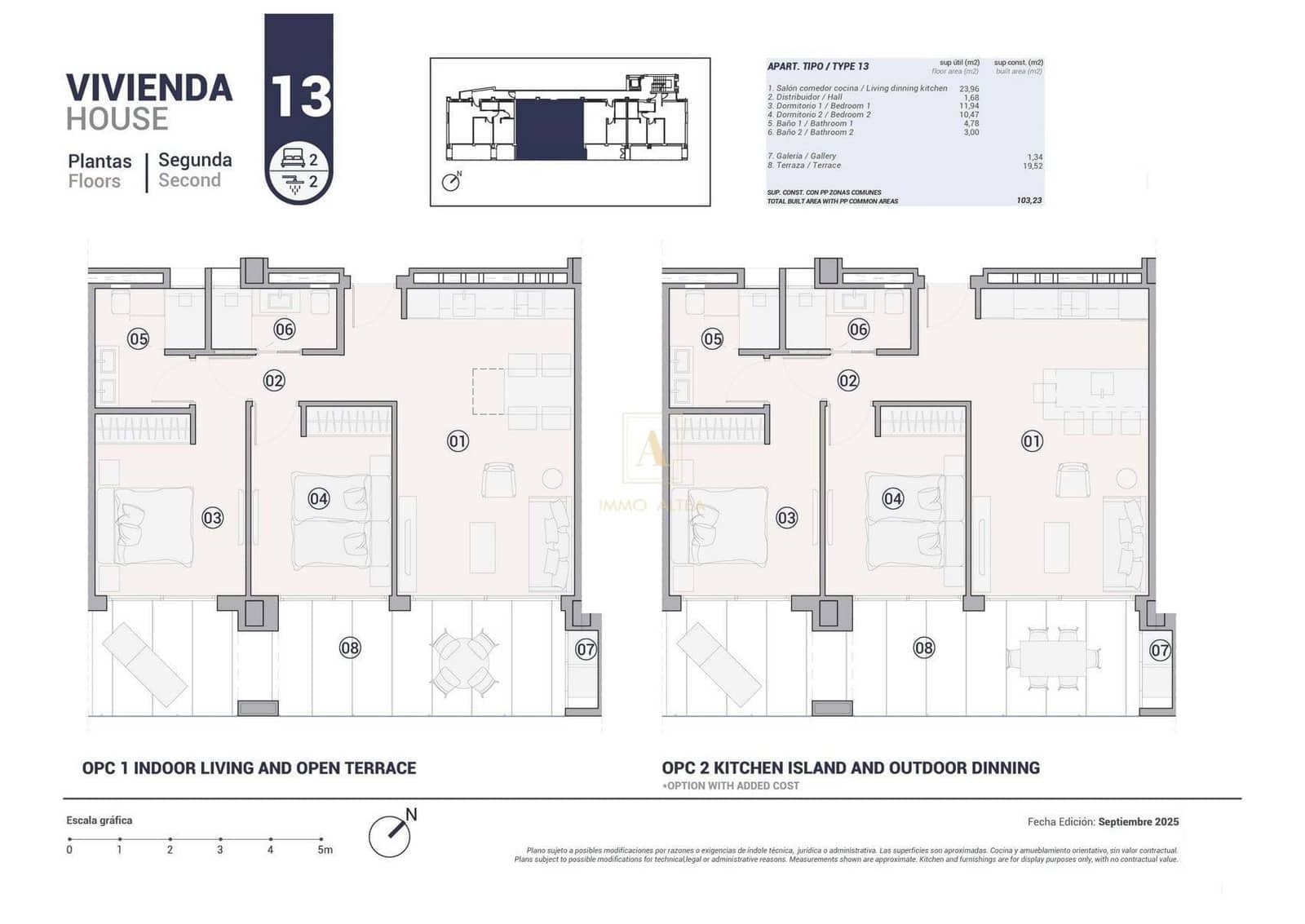 2 bedroom Apartment for sale in Alicante / Alacant city with pool - € 735,000 (Ref: 9835155)
