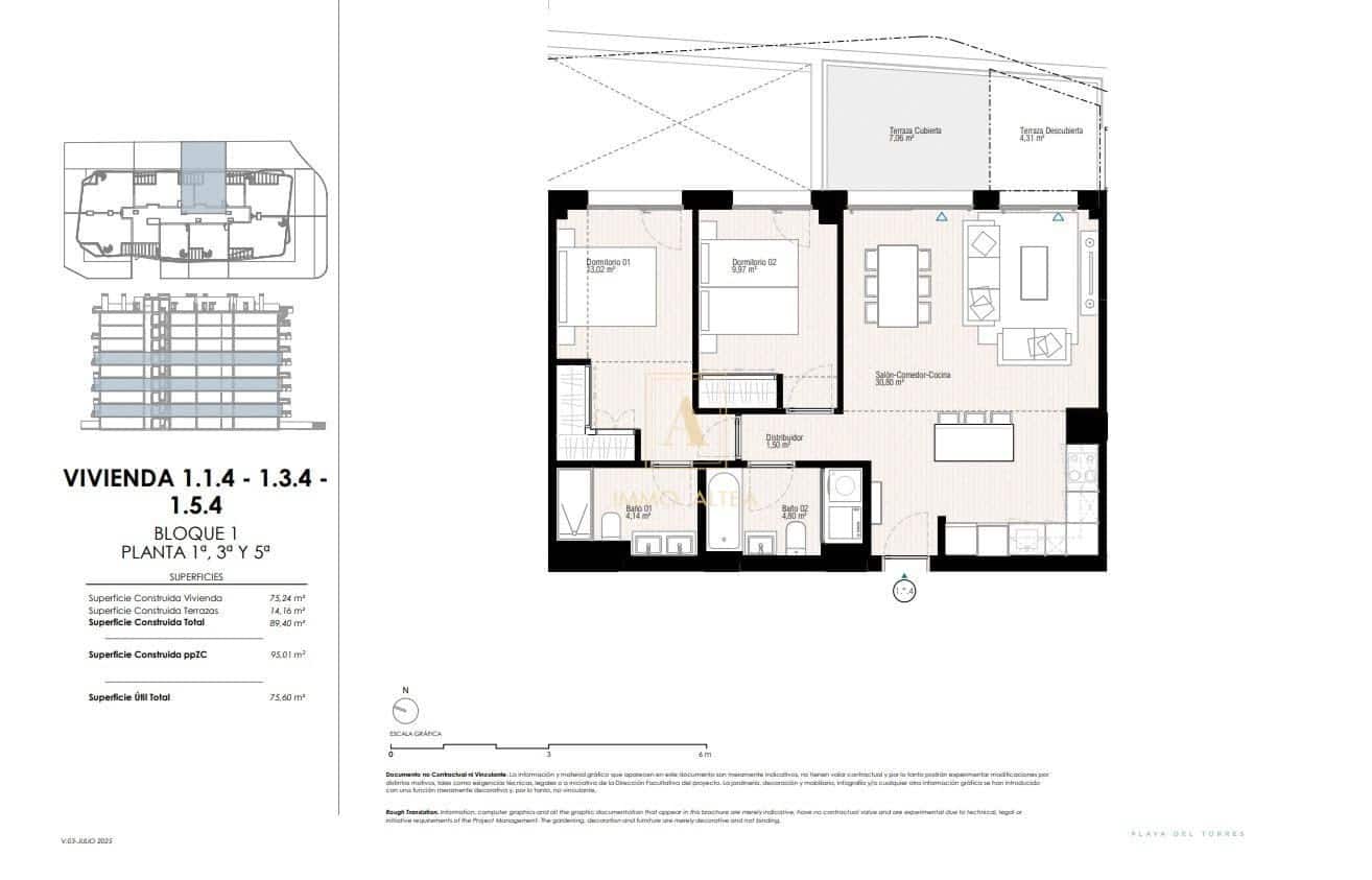 2 bedroom Apartment for sale in Alicante / Alacant city with pool - € 424,000 (Ref: 9842107)