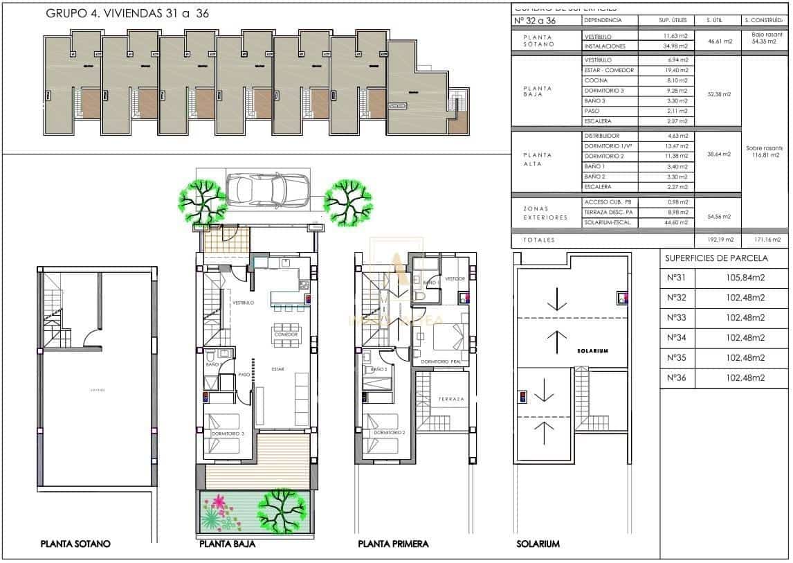 3 soverom Villa til salgs i Monforte del Cid med svømmebasseng - € 365 000 (Ref: 9854862)