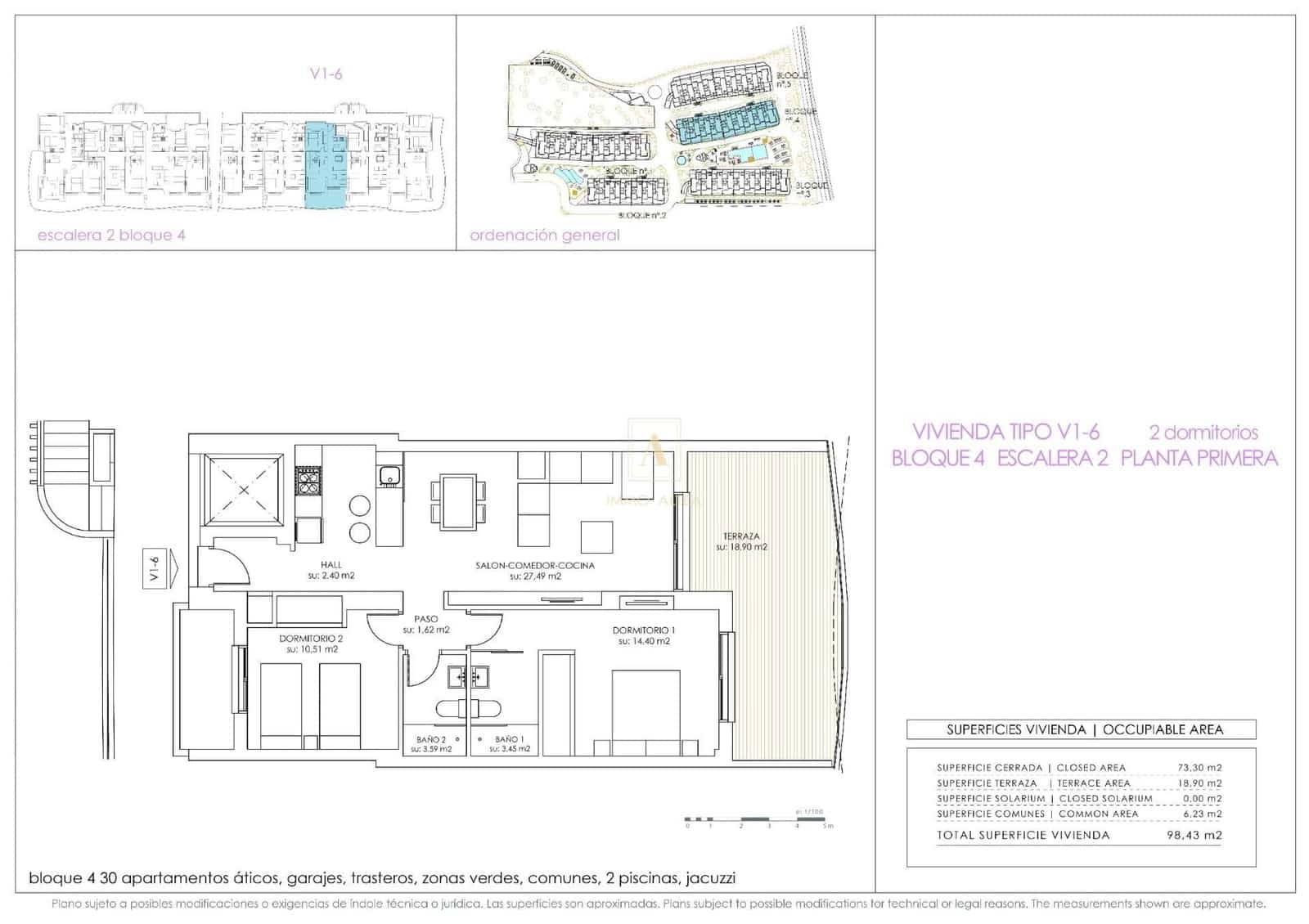 2 bedroom Apartment for sale in Orihuela with pool - € 365,000 (Ref: 9861515)