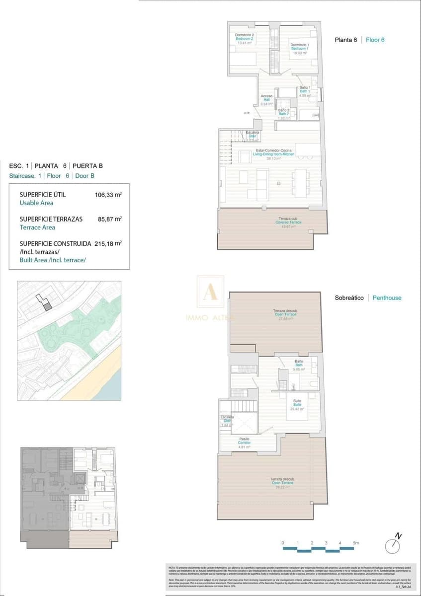 3 Zimmer Penthouse zu verkaufen in Alicante / Alacant Stadt - 794.700 € (Ref: 9875634)