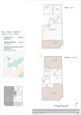 3 Zimmer Penthouse zu verkaufen in Alicante / Alacant Stadt - 794.700 € (Ref: 9875634)