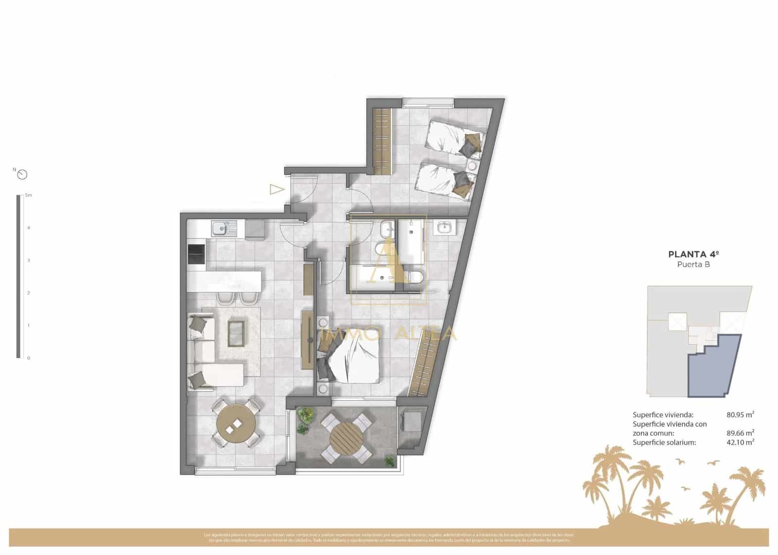 2 bedroom Penthouse for sale in Guardamar del Segura with pool - € 468,500 (Ref: 9956716)