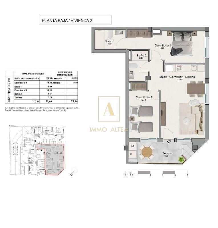 2 soverom Leilighet til salgs i Santa Pola med svømmebasseng garasje - € 248 000 (Ref: 9959089)