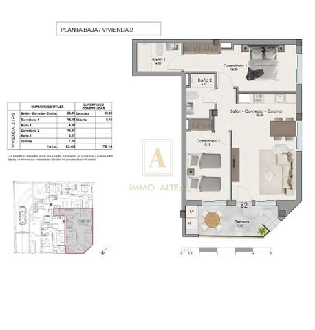 2 sovrum Lägenhet till salu i Santa Pola med pool garage - 248 000 € (Ref: 9959089)