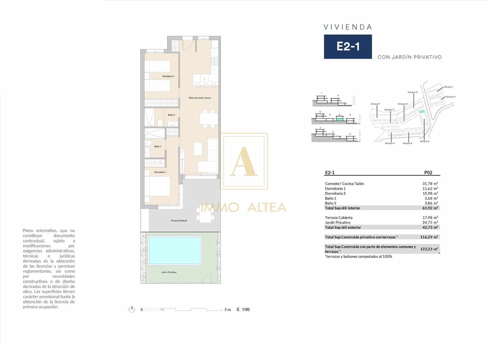 2 bedroom Apartment for sale in Alicante / Alacant city with pool garage - € 299,000 (Ref: 9968060)