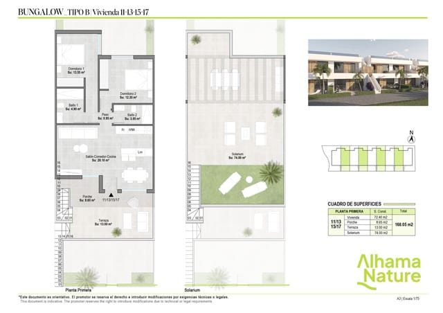 2 slaapkamer Appartement te koop in Condado de Alhama, Alhama de Murcia met zwembad garage - € 215.900 (Ref: 9592179)