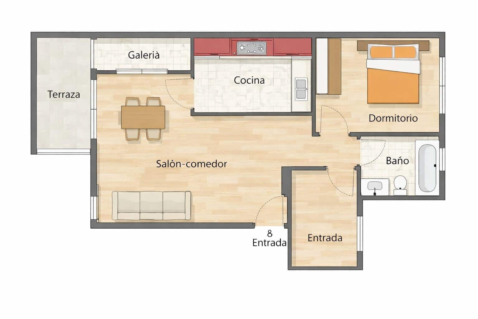 1 chambre Appartement à vendre à Vilanova i la Geltru - 162 000 € (Ref: 9630217)