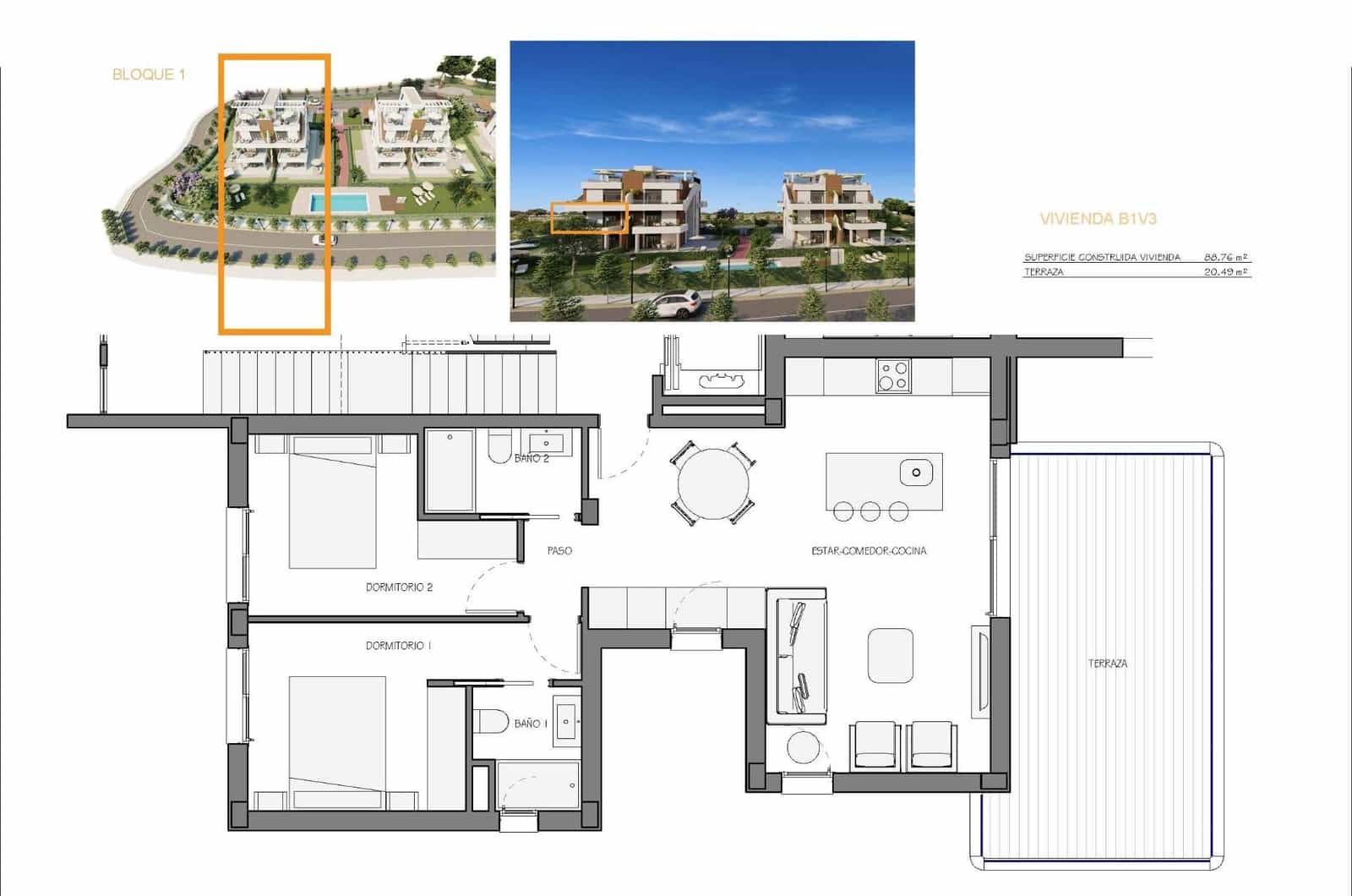 2 soverom Leilighet til salgs i Hacienda del Alamo med svømmebasseng garasje - € 207 900 (Ref: 9844239)