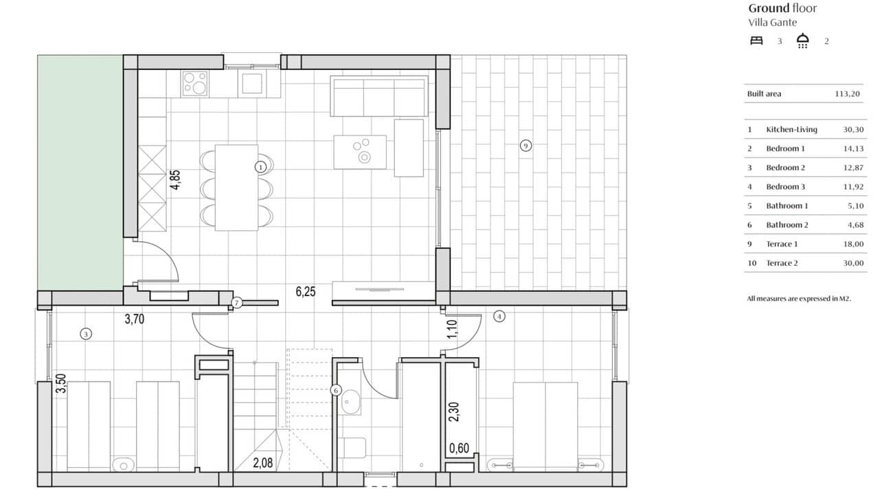 3 bedroom Villa for sale in Algorfa with pool garage - € 489,000 (Ref: 9867515)