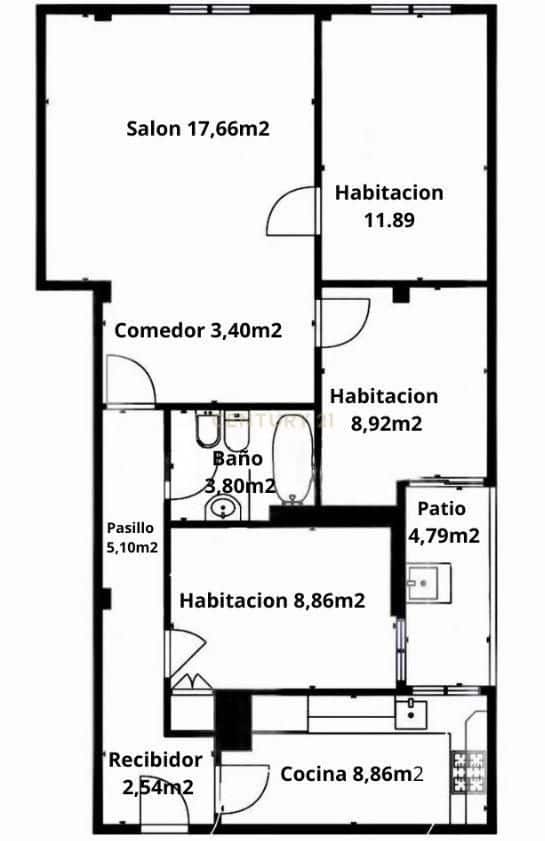 3 makuuhuone Huoneisto myytävänä paikassa Berja mukana 
autotalli - 107 800 € (Ref: 9296449)