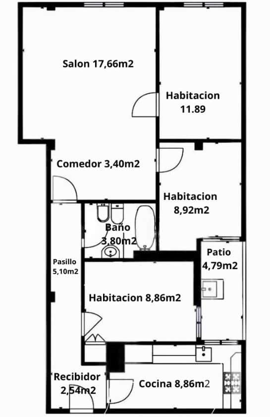 3 makuuhuone Huoneisto myytävänä paikassa Berja mukana 
autotalli - 107 800 € (Ref: 9296449)