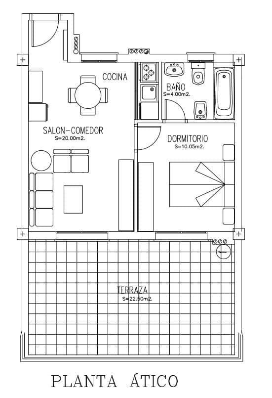 1 soveværelse Penthouse til salg i El Ejido - € 83.800 (Ref: 9569514)
