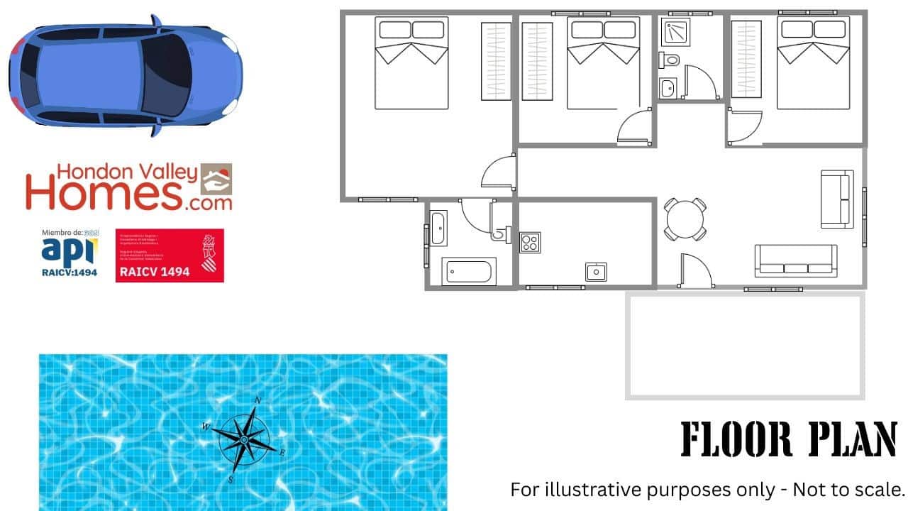 3 camera da letto Finca/Casa di Campagna in vendita in Hondon de las Nieves con piscina - 250.000 € (Rif: 9263444)