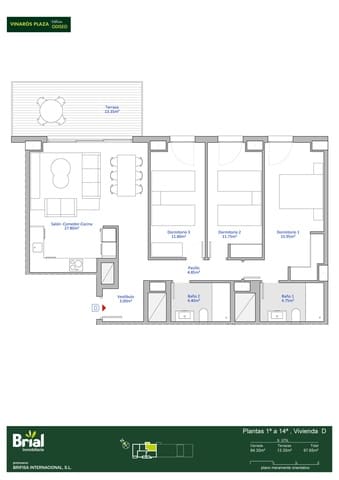 3 soverom Leilighet til salgs i Vinaròs med svømmebasseng garasje - € 291 900 (Ref: 8649888)