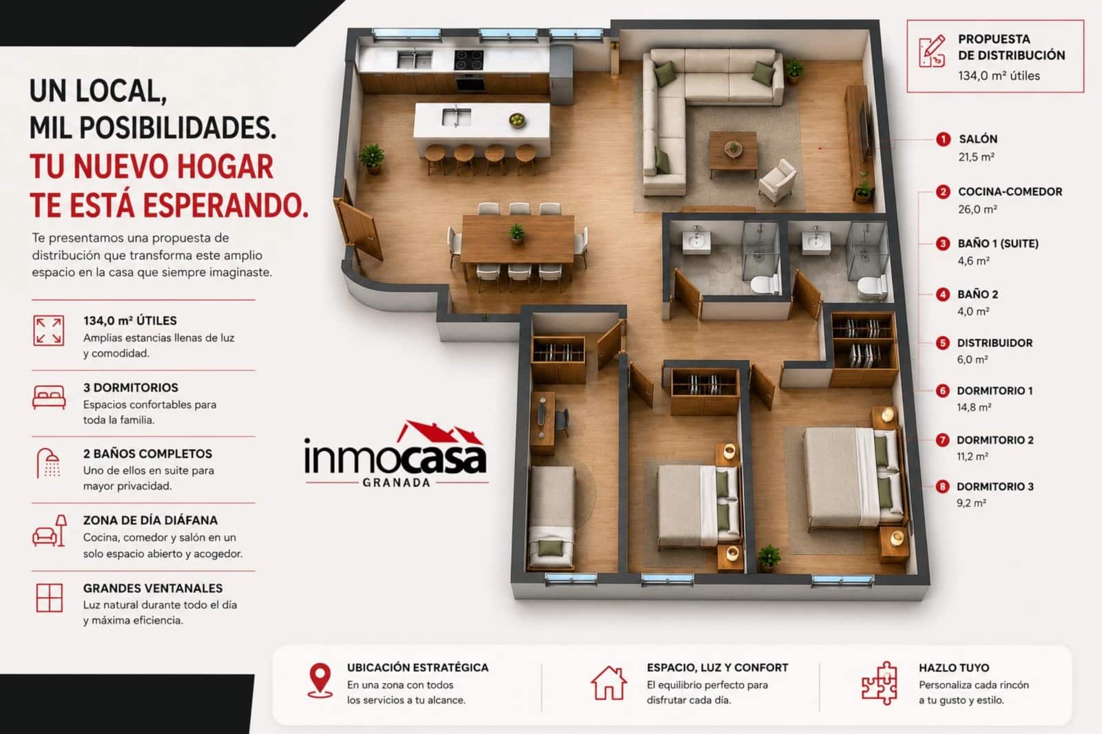 3 camera da letto Commerciale in vendita in Atarfe - 70.000 € (Rif: 10009219)